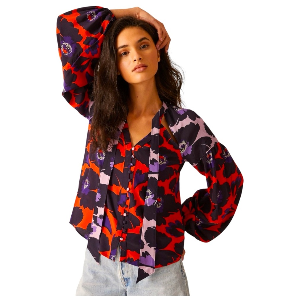 Maeve Multicolor Floral Blouse